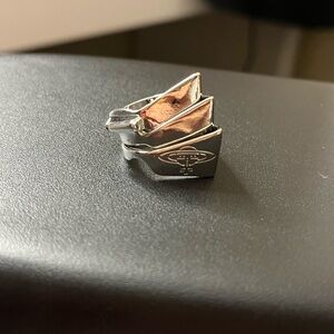 NIB Elegant Silver Geometric Armor Ring